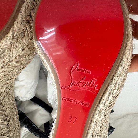 Christian Louboutin Black Studded Platform Sandals - Picture 15 of 16